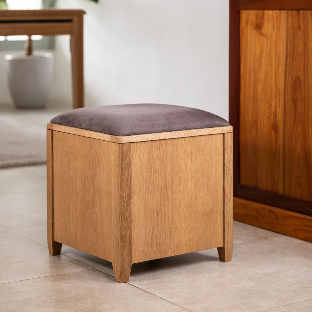 Storage ottoman as a seat